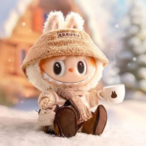 ของแท้ 100% Popmart  LABUBU - DRESS BE LATTE Vinyl Plush Doll