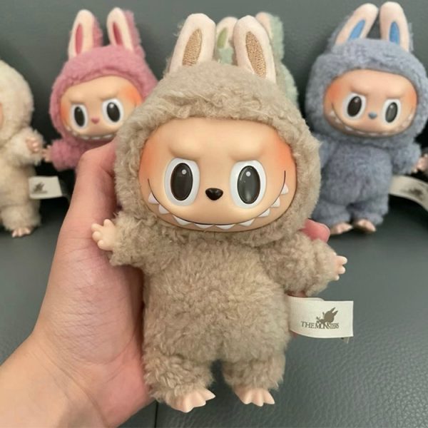 ของแท้ 100% Popmart ของแท้ ฟิกเกอร์ Labubu Heart Macaron Series blindbox （Toffee Candy）