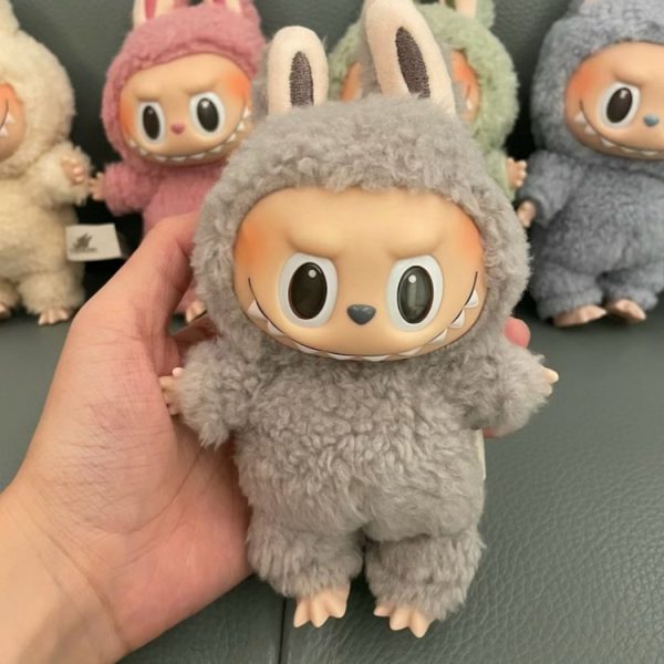 ของแท้ 100% Popmart ของแท้ ฟิกเกอร์ Labubu Heart Macaron Series blindbox（Sesame Beanie）